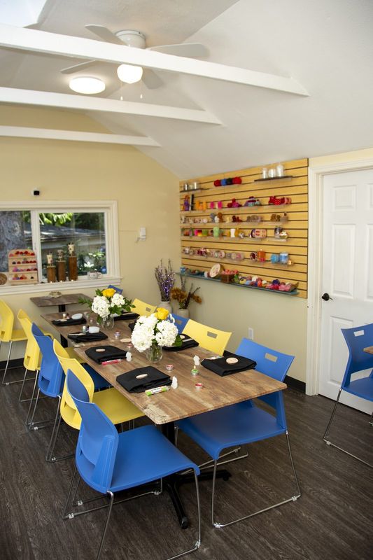 The Candle Art studio seen from the door